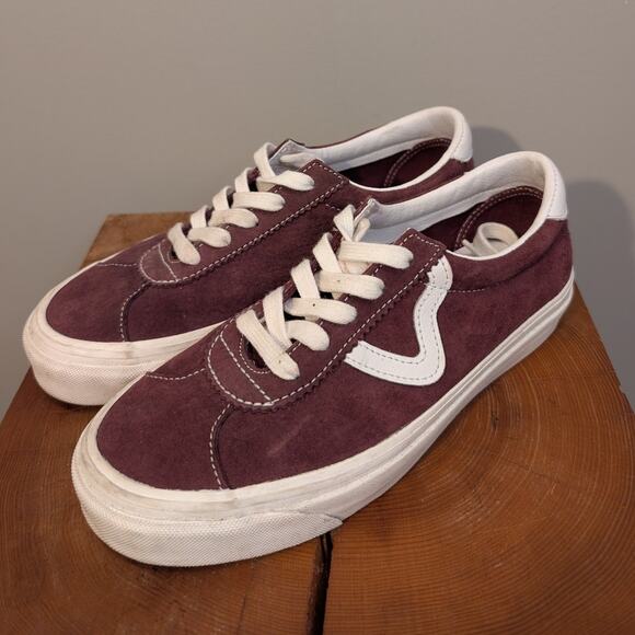 Vans Style 73 DX Anaheim Factory Burgundy Suede Classic Retro - Size 5.5M7W - Picture 4 of 10
